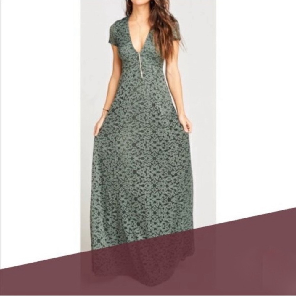 Show Me Your Mumu Eleanor Fleur de Lis Lace Rosemary Size L NWT